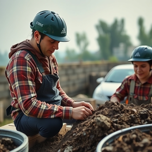一位男子正在街頭交易股票