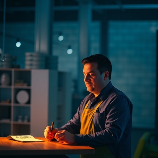 一位男子正在街頭交易股票