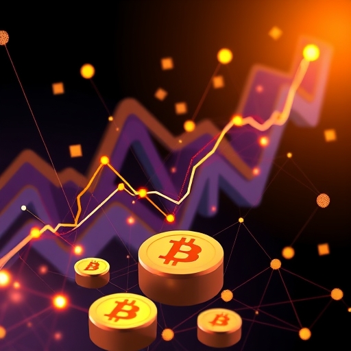 加密貨幣趨勢的抽象插圖