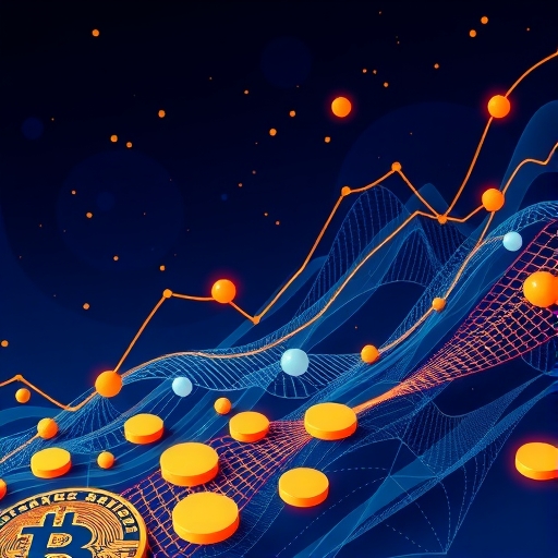 加密貨幣趨勢的抽象插圖