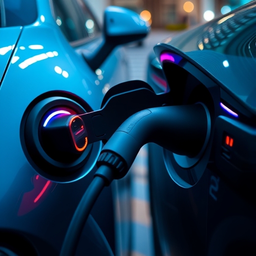電動車內的車用連接器示意圖