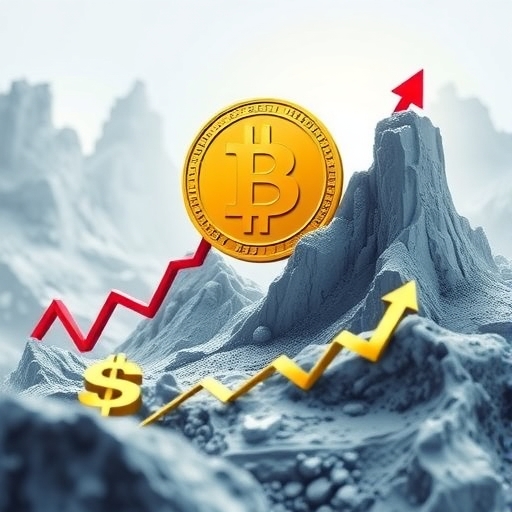 比特幣價格飆升的圖表