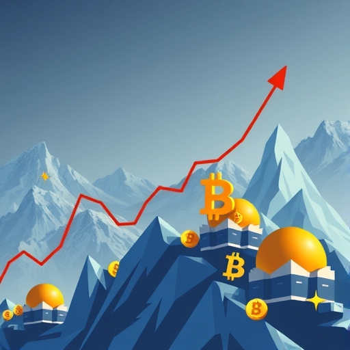 比特幣價格飆升的圖表