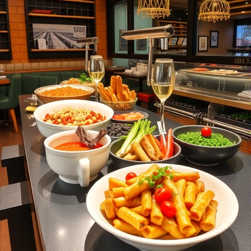 多樣化食物自助餐選擇豐富