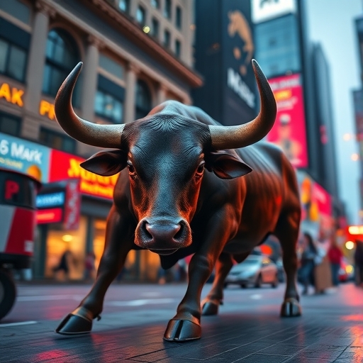 一位男子正在街頭交易股票