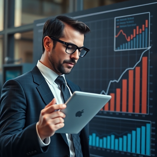 一位男子正在街頭交易股票