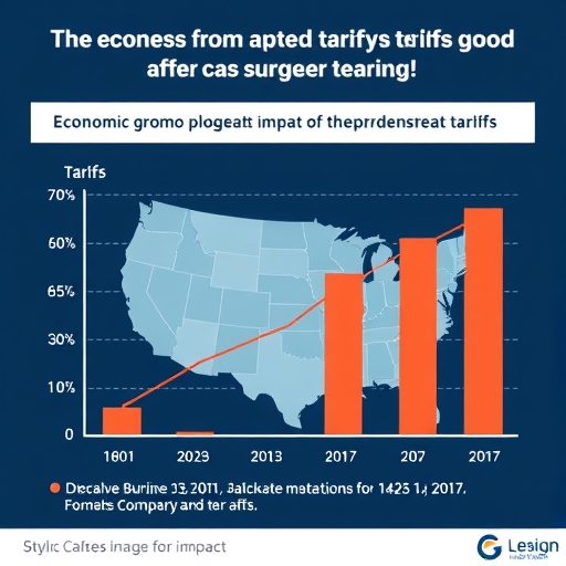 顯示關稅對經濟影響的圖表