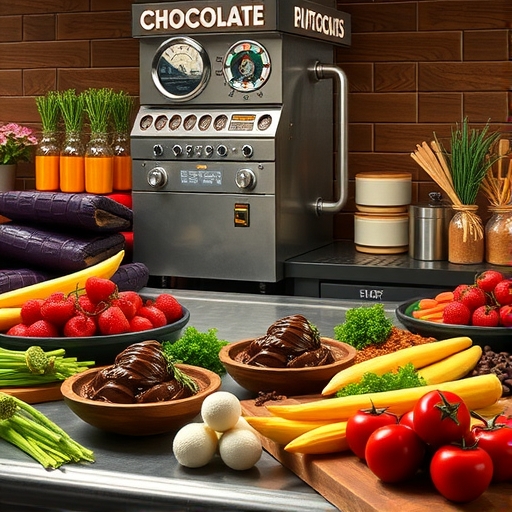 一個裝滿新鮮材料的巧克力工廠