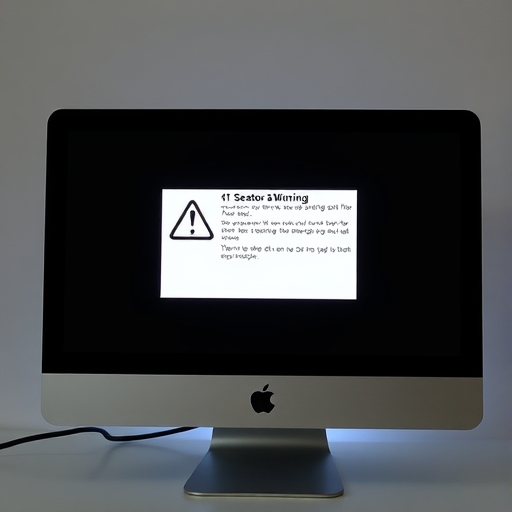 電腦螢幕顯示警告訊息