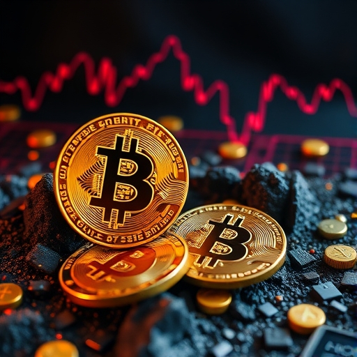 比特幣錢包數量減少的圖表