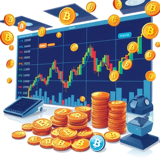 一群人正在進行加密貨幣交易的場景