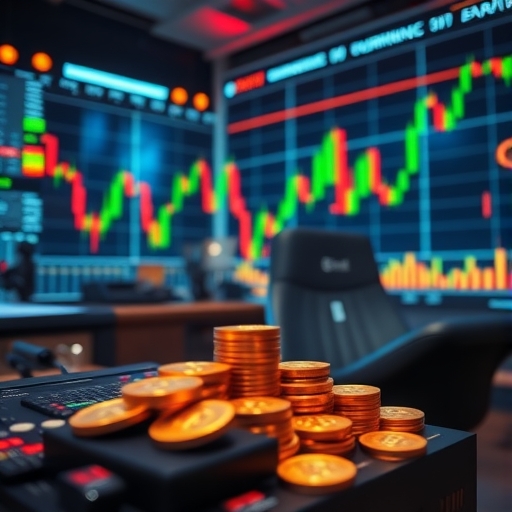 個人在電腦前進行加密貨幣質押操作的場景