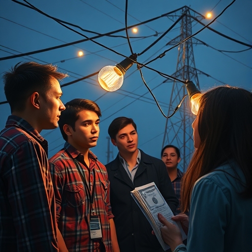 好奇的人們正在查看電費帳單