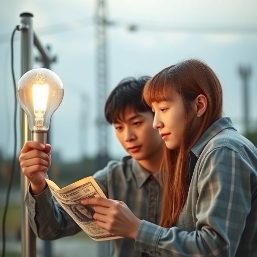 人們正在研究電費帳單