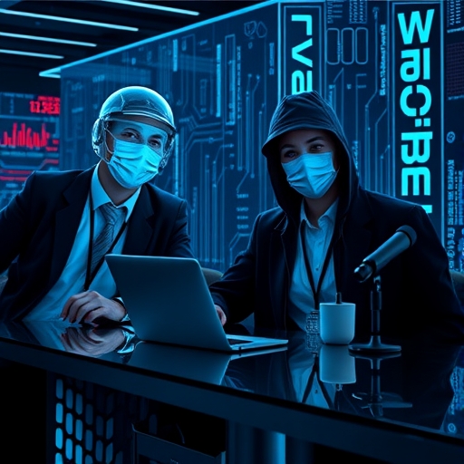 網路安全創新團隊正在進行討論