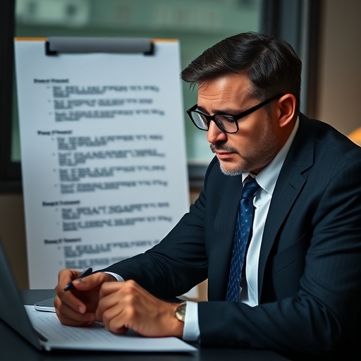 一位副總裁絕望地查看履歷