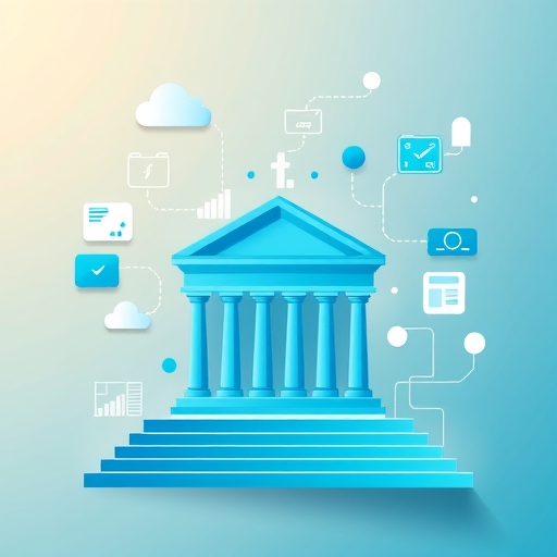 數位銀行轉型的概念圖