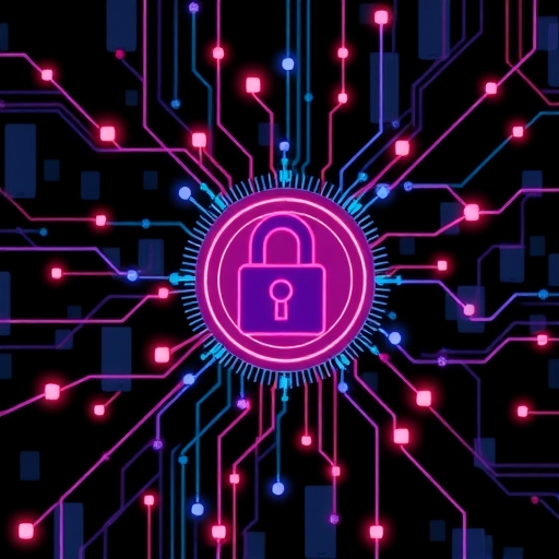 數位安全網絡插圖