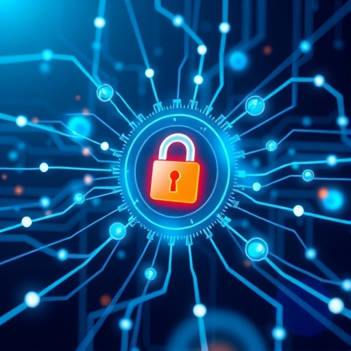 數位安全網絡插圖