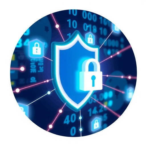 數位安全網絡插圖