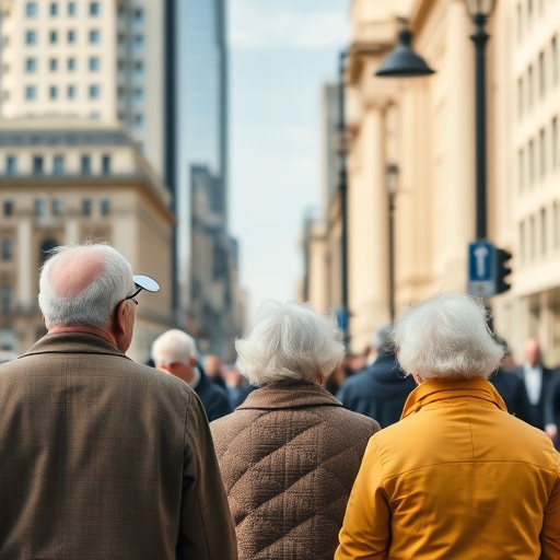 城市中老年人聚集於公共場所