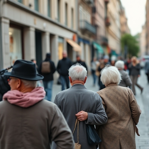城市中高齡者在公共場所活動