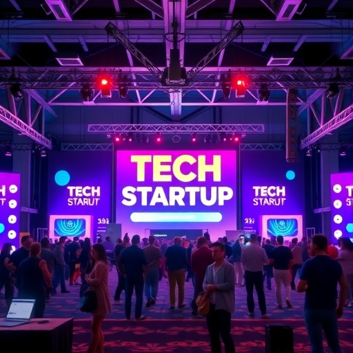 科技領袖在會議上發表演講