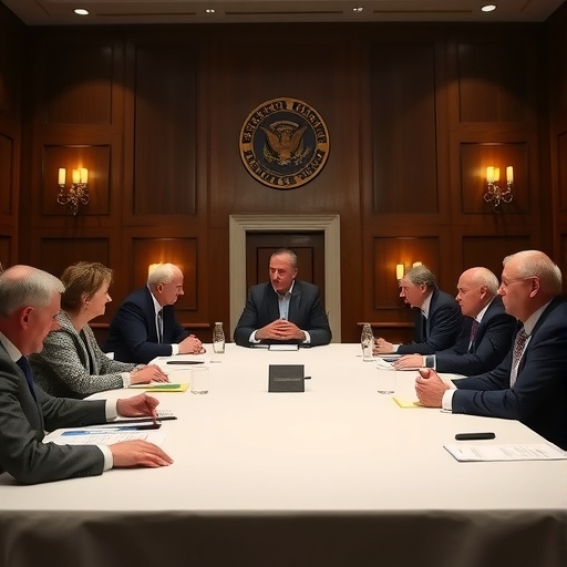 一群人在聯準會會議中討論政策