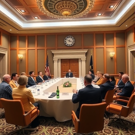 聯準會會議中的討論場景