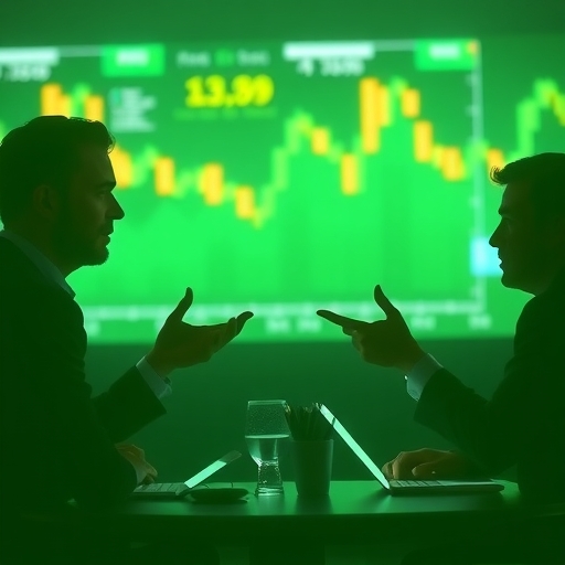 金融分析師正在討論股票