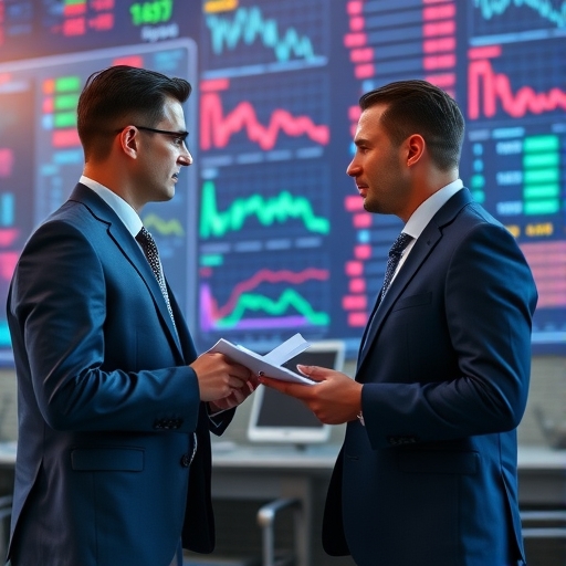 金融分析師正在討論股票