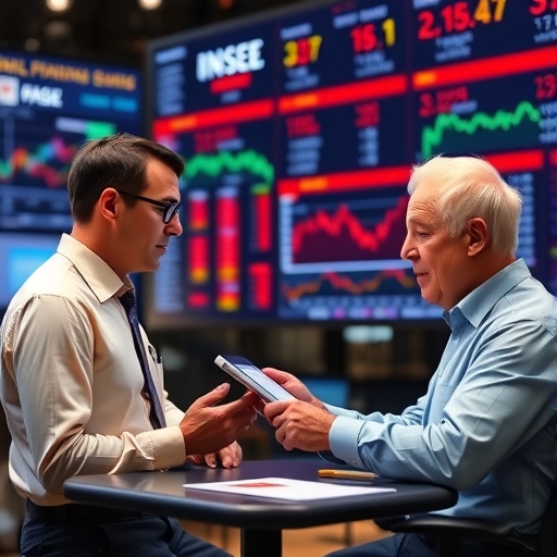 金融分析師正在討論股票