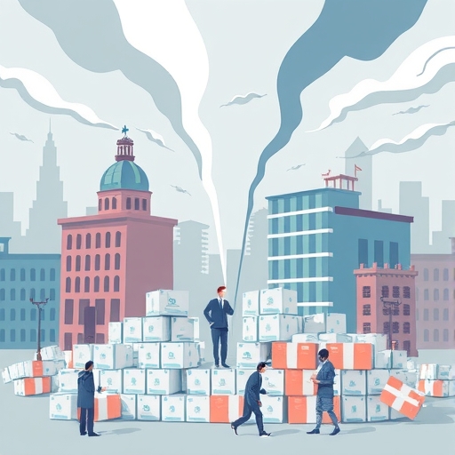 一位男子正在街頭交易股票