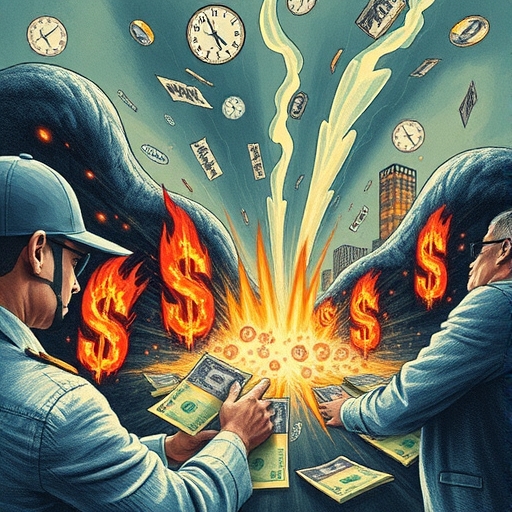 一位男子正在街頭交易股票