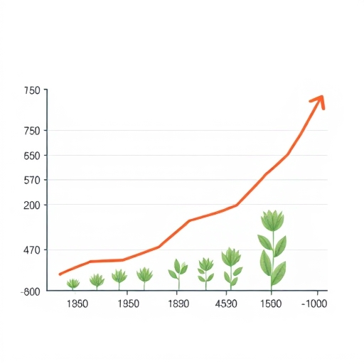一張顯示財務增長的圖表