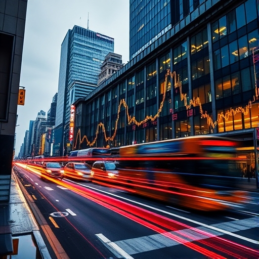 一位男子正在街頭交易股票