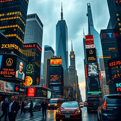 一位男子正在街頭交易股票