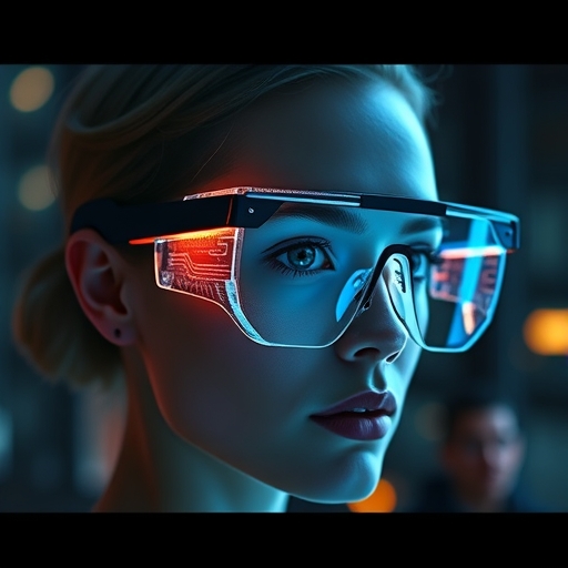 三款不同設計的智慧眼鏡展示