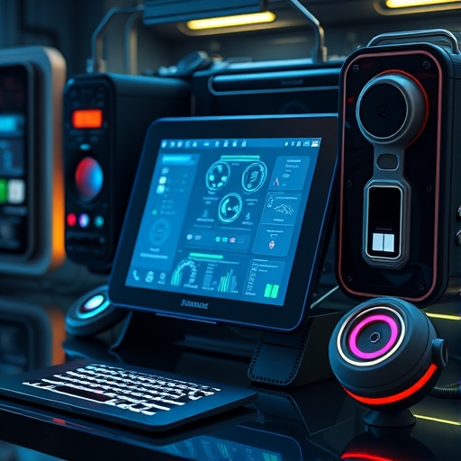 未來感的智慧裝置展示