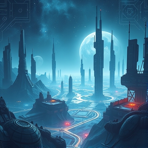 未來科技的城市景觀