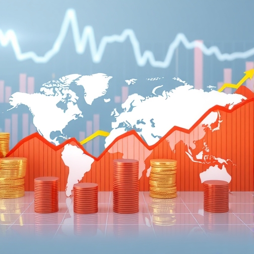 全球貿易和關稅影響示意圖