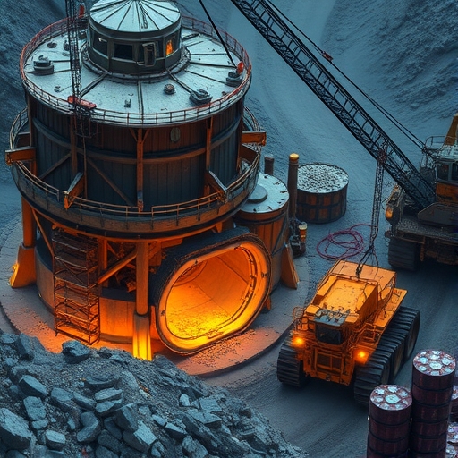 黃金採礦作業的現場景象