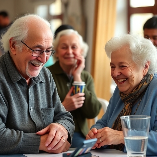 長者與家人在社區活動中