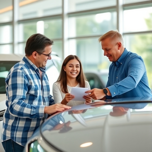 機車族高興地購買新機車