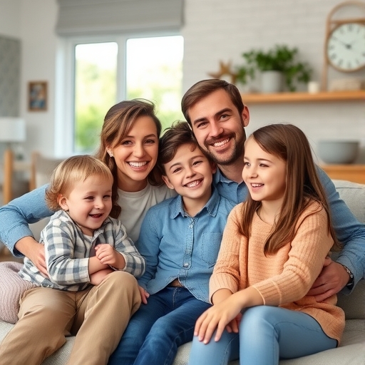 一家人在新家中開心的生活畫面