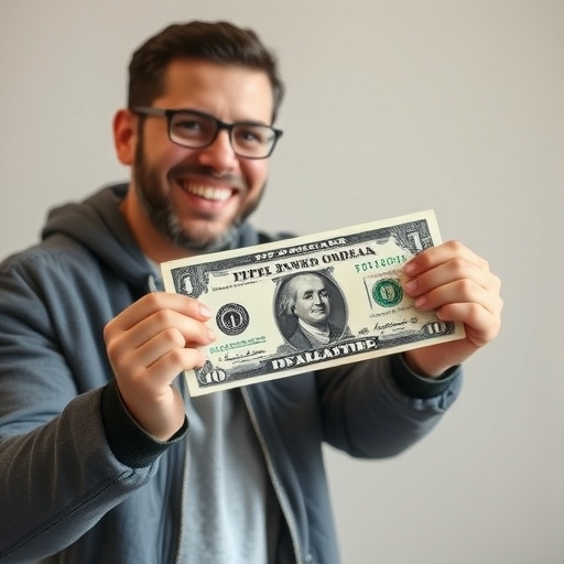 一位男子正在街頭交易股票