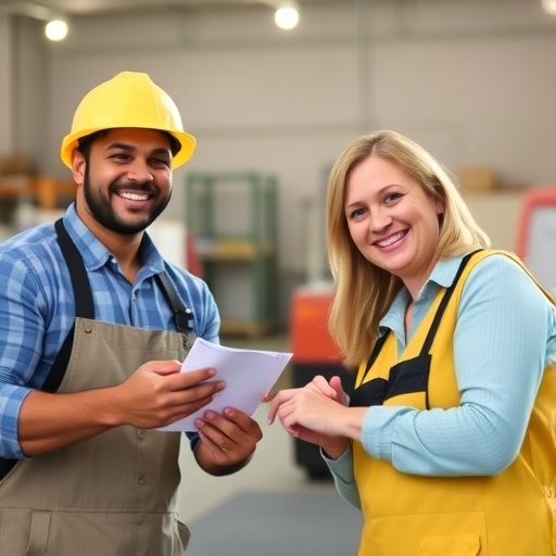 一群快樂的勞工收到薪資調漲