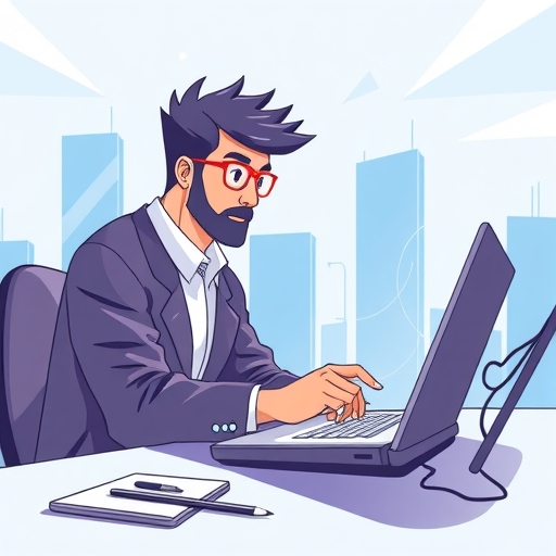 一位求職者使用電腦優化履歷