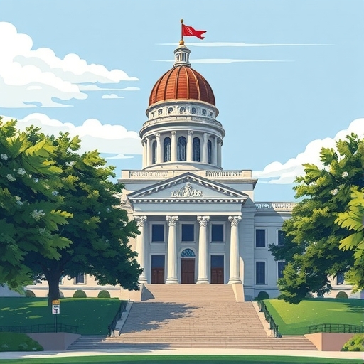 密西根州州議會大廈的插圖