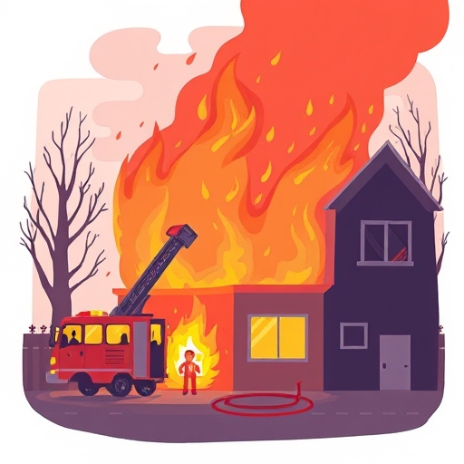 火災事件的插圖